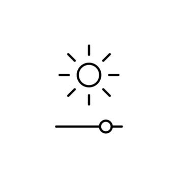 Display Brightness Line Icon for Smart Device vector