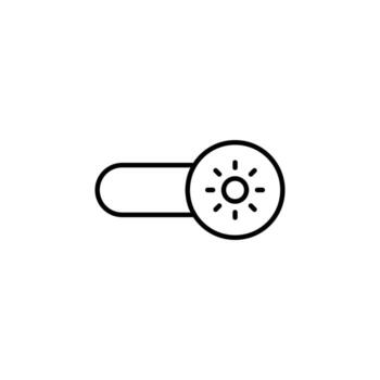 Brightness On Line Icon for User Interface vector