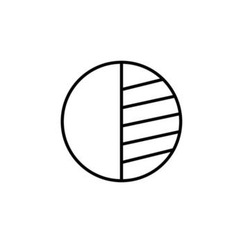 Display Contrast Line Icon for Web Dashboard vector