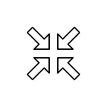 Collapse Screen Line Icon for Web Dashboard vector