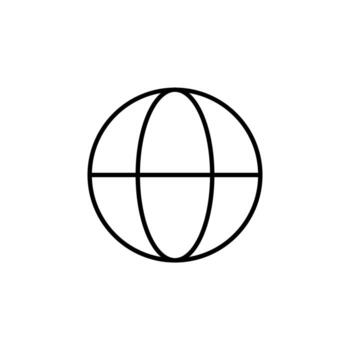 global red línea icono para digital plataforma vector