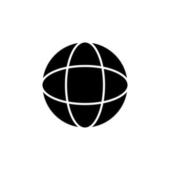 global red sólido icono para digital plataforma vector