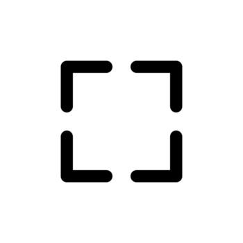 Fullscreen View Solid Icon for Smart Device vector