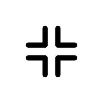 Minimize Screen Solid Icon for Digital Platform vector