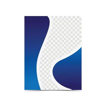 cover design with gradient blue and photo insert option vector
