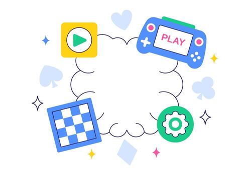 Logic Puzzle Illustration with People Doing Brain Training Activities in a Flat Style Background vector