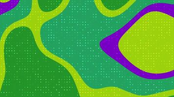 resúmenes líquido parpadeo punto dinámica verde y púrpura resumen antecedentes animación con fluido formas y sin costura punto modelo movimiento lazo video
