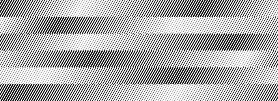 Oblique stripe halftone gradient texture. Diagonal line gradation background. Black and white parallel slanted wallpaper. Repeated striped pattern backdrop. Abstract effect concept vector
