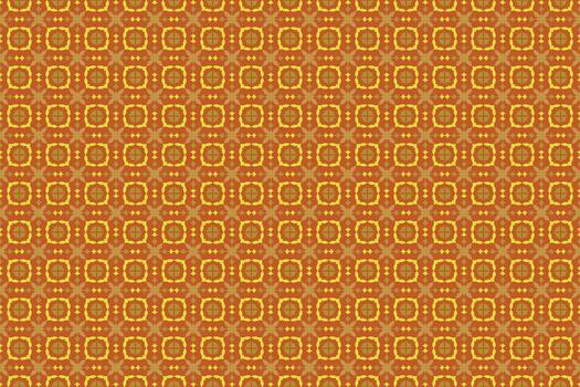 A pattern of orange and yellow squares on a red background vector