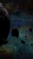 explorador el vastedad de espacio con asteroides y celestial maravillas video