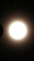 descubriendo el belleza de un brillante estrella en el noche cielo video