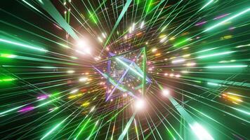 VJ Loop tunnel flight of abstraction through the flickering lights. video