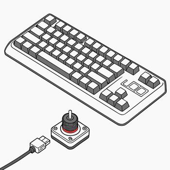 un computadora teclado y ratón son conectado a un computadora vector