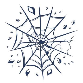 Spider web with spider web vector
