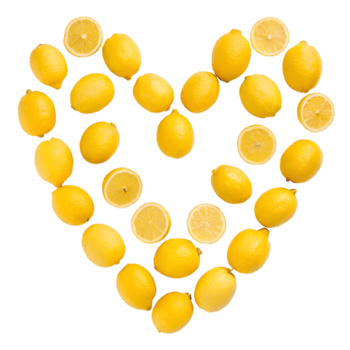 piatto posare di assortito Limone disposte come come un' cuore, isolato su trasparente sfondo png