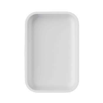 esvaziar branco plástico bandeja isolado em transparente fundo, perfeito para Comida exibição png