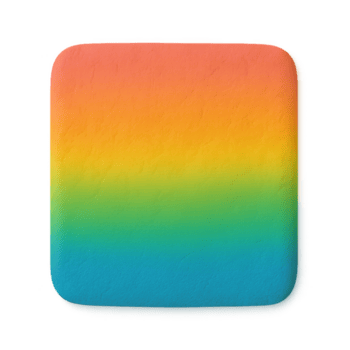 A textured square of modeling clay with a vibrant rainbow color gradient from red to blue. png