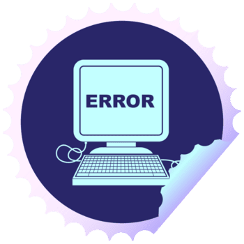 Error icon with computer and keyboard png