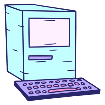 computador ícone com teclado e rato png