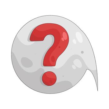 Illustration of Question Mark in a Speech Bubble vector
