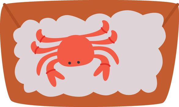 Board With Crab vector