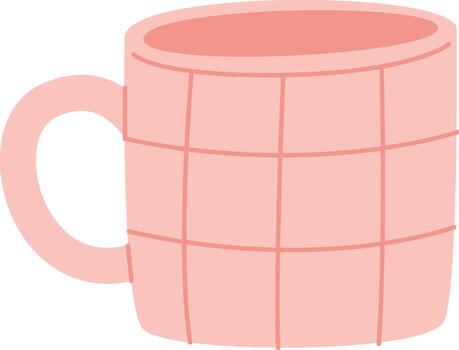 Mug With Checkered Pattern vector
