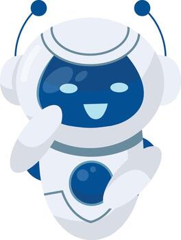 Smiling Robot Icon Illustration vector