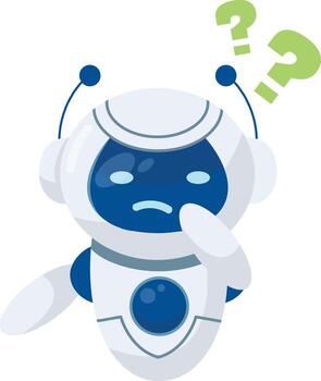 Robot Has A Question vector