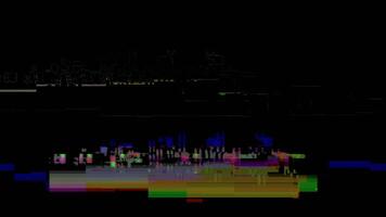 abstrakt förvrängning övergångar som en data kaos. video