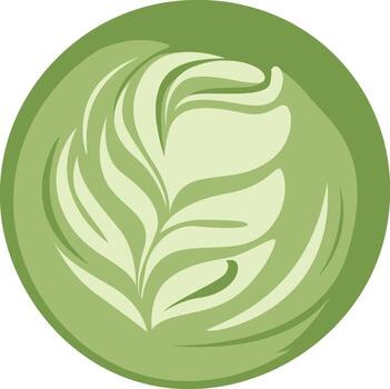 Circle Matcha Abstract Pattern vector