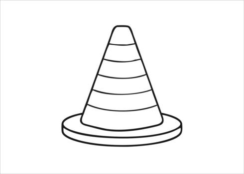 A singular continuous line drawing depicting various elements of urban transportation and road infrastructure isolated on white background vector