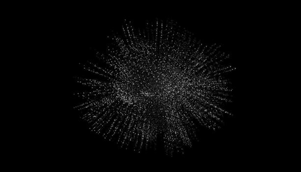 Grain textured wavy shape. Gradient abstract white noise element. Fluid stipple, halftone, dotwork vector