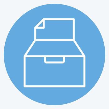 Icon Paper. related to Waste Sorting symbol. blue eyes style. design editable vector