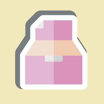 Sticker Paper. related to Waste Sorting symbol. design editable vector