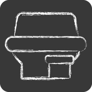 icono plástica envase. relacionado a residuos clasificación símbolo. tiza estilo. diseño editable vector