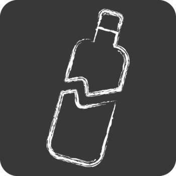 Icon Broken Glass. related to Waste Sorting symbol. chalk Style. design editable vector
