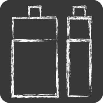 Icon Battery. related to Waste Sorting symbol. chalk Style. design editable vector