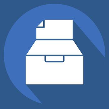 Icon Paper. related to Waste Sorting symbol. long shadow style. design editable vector