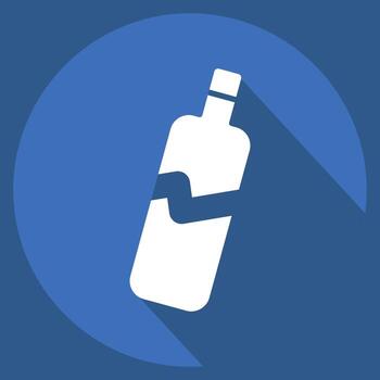 icono roto vaso. relacionado a residuos clasificación símbolo. largo sombra estilo. diseño editable vector