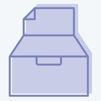 Icon Paper. related to Waste Sorting symbol. two tone style. design editable vector