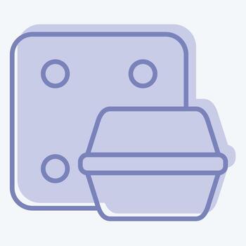 Icon Styrofoam. related to Waste Sorting symbol. two tone style. design editable vector