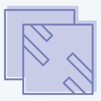 icono vaso. relacionado a residuos clasificación símbolo. dos tono estilo. diseño editable vector