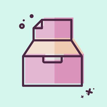 Icon Paper. related to Waste Sorting symbol. MBE style. design editable vector