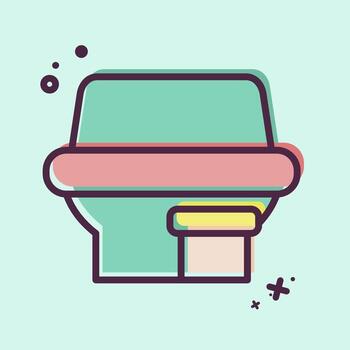 icono plástica envase. relacionado a residuos clasificación símbolo. mbe estilo. diseño editable vector