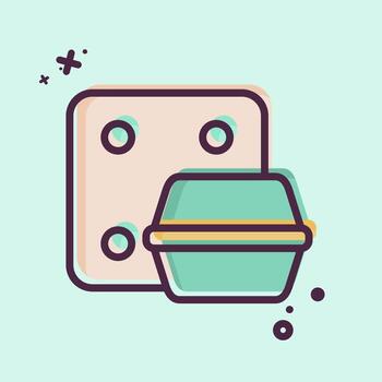 Icon Styrofoam. related to Waste Sorting symbol. MBE style. design editable vector