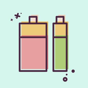 icono batería. relacionado a residuos clasificación símbolo. mbe estilo. diseño editable vector