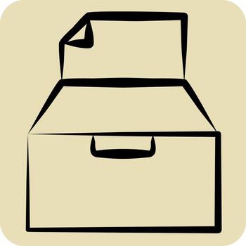 Icon Paper. related to Waste Sorting symbol. hand drawn style. design editable vector