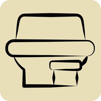 icono plástica envase. relacionado a residuos clasificación símbolo. mano dibujado estilo. diseño editable vector