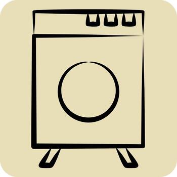 Icon Appliance. related to Waste Sorting symbol. hand drawn style. design editable vector
