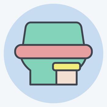 icono plástica envase. relacionado a residuos clasificación símbolo. color compañero estilo. diseño editable vector